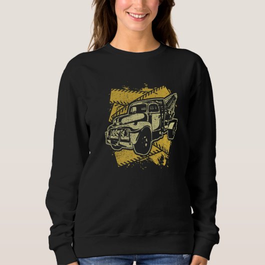 Tow Truck Trucker Wrecker Breakdown Service Car Dr Sweatshirt (Vorderseite)