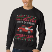 Tow Truck Ugly Christmas Sweater Sweatshirt (Vorderseite)