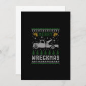 Tow Truck Weihnachten Frohe Wreckmas Ugly Sweater Einladung (Vorne/Hinten)
