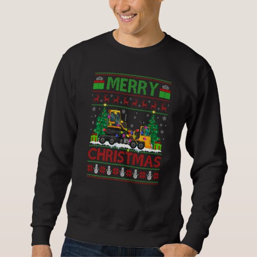 Tow Truck Xmas Tree Ugly Santa Tow Truck Christma Sweatshirt (Vorderseite)