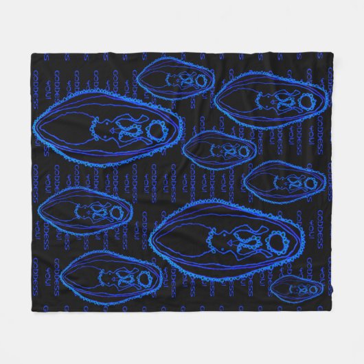 Towanda Goddess Yoni Fleecedecke (Vorderseite (Horizontal))