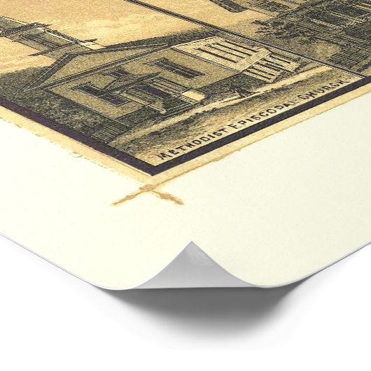 Towanda, PA Panoramic Map - 1880 Poster (Ecke)