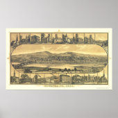 Towanda, PA Panoramic Map - 1880 Poster (Vorne)