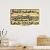 Towanda, PA Panoramic Map - 1880 Poster (Küche)
