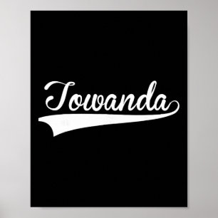 Towanda verkaufen Vintage Retro-Schrift Poster