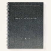 'Towards a Life Well-Written' Tweed Graduation Notizblock (Vorderseite)