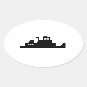 Towboat-Logo-Aufkleber Ovaler Aufkleber