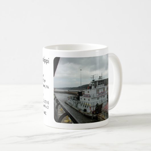 Towboats auf dem Mississippi Kaffeetasse (VorderseiteRechts)