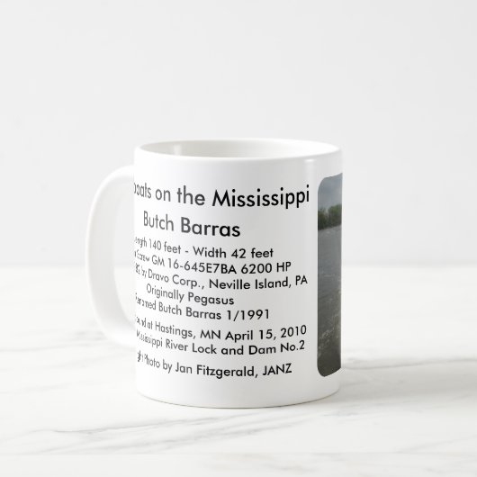 Towboats auf dem Mississippi Kaffeetasse (Vorderseite Links)