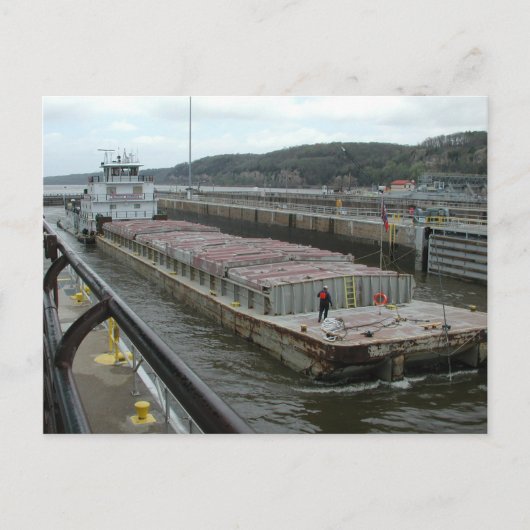 Towboote auf dem Mississippi Postkarte (Vorderseite)