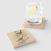 Towee Bunting (Eastern Towee) von Audubons Vögeln Steinuntersetzer (Seitenansicht)