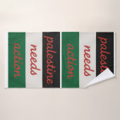 Towel Palestine needs Action Badehandtuch (Badehandtuch)