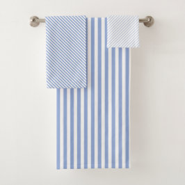 Towel Set - Blue Stripe Patterns