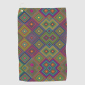 Towel with a vibrant geometric pattern  golfhandtuch (Vorderseite)