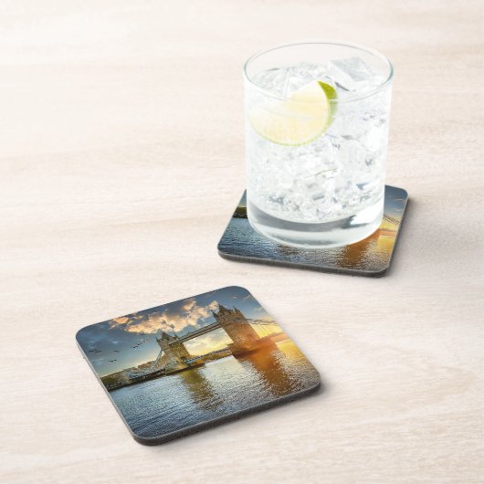 Tower Bridge am Sunset Untersetzer (Rechte Seite)