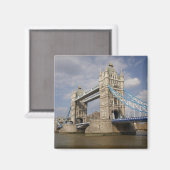 Tower Bridge and River Thames, London, Magnet (Vorderseite/Rückseite)