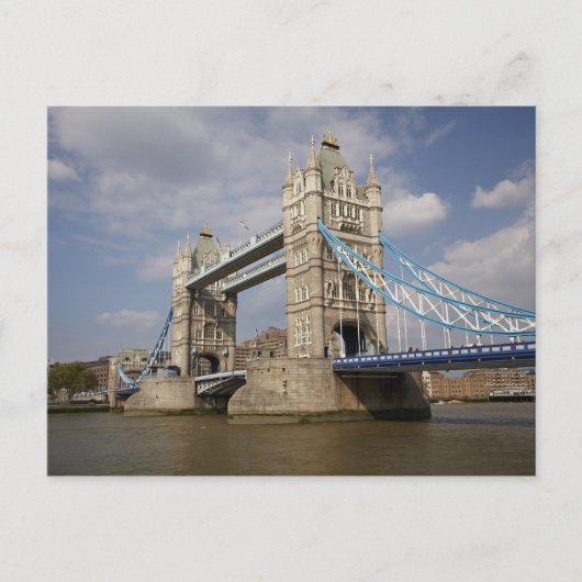 Tower Bridge and River Thames, London, Postkarte (Vorderseite)