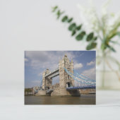 Tower Bridge and River Thames, London, Postkarte (Stehend Vorderseite)