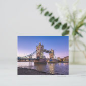 Tower Bridge at dusk, London UK Postcard Postkarte (Stehend Vorderseite)