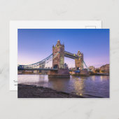 Tower Bridge at dusk, London UK Postcard Postkarte (Vorne/Hinten)