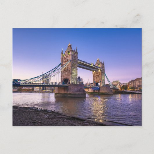 Tower Bridge at dusk, London UK Postcard Postkarte (Vorderseite)