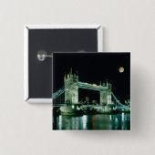 Tower Bridge at Night, London, England Button (Vorne & Hinten)