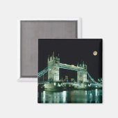 Tower Bridge at Night, London, England Magnet (Vorderseite/Rückseite)