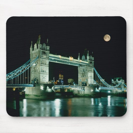 Tower Bridge at Night, London, England Mousepad (Vorne)