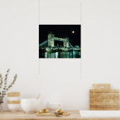 Tower Bridge at Night, London, England Poster (Küche)