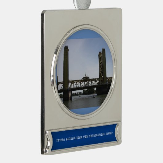 Tower Bridge Banner-Ornament Silber (Rechts)
