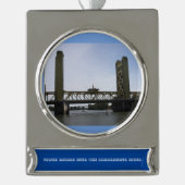 Tower Bridge Banner-Ornament Silber (Vorderseite)
