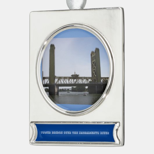 Tower Bridge Banner-Ornament Silber (Links)