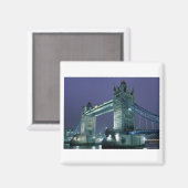 Tower Bridge bei Nacht, London, England Magnet (Vorderseite/Rückseite)