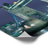 Tower Bridge bei Nacht, London, England Poster (Ecke)