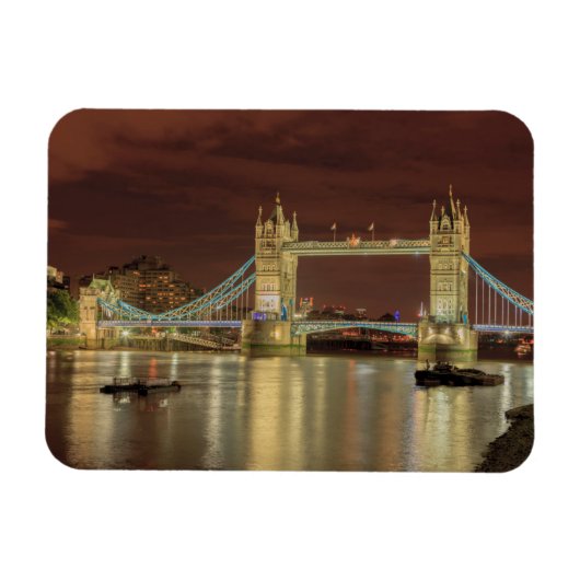 Tower Bridge bei Nacht, London Magnet (Horizontal)