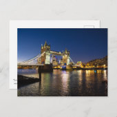 Tower Bridge bei Nacht, London UK Postcard Postkarte (Vorne/Hinten)