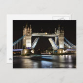 Tower Bridge bei Nacht Postkarte (Vorne/Hinten)