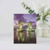 Tower Bridge bei Nacht Postkarte (Stehend Vorderseite)