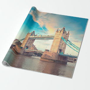 Tower Bridge bei Sonnenuntergang, Londonplace, Lon Geschenkpapier