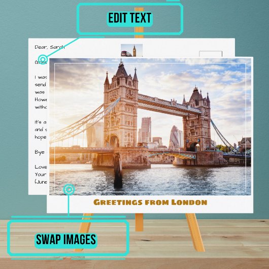 Tower Bridge bei Sunset London England Postkarte