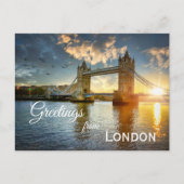 Tower Bridge bei Sunset Postkarte (Vorderseite)