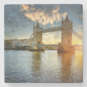 Tower Bridge bei Sunset Steinuntersetzer (Vorderseite)