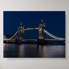 Tower bridge by night poster