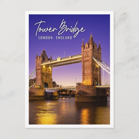 Tower Bridge by River Thames in London England Postkarte (Vorderseite)