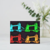 Tower Bridge Collage Postkarte (Stehend Vorderseite)