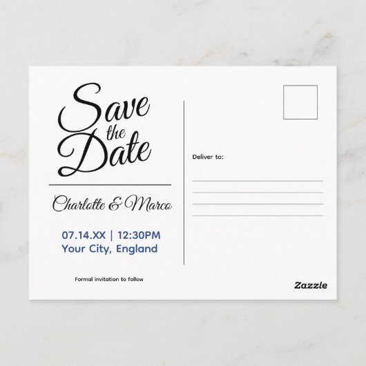 Tower Bridge Fireworks - Save the Date in England Postkarte (Rückseite)