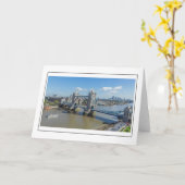 Tower Bridge Grußkarte Karte (Gelbe Blume)
