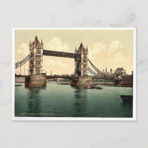 Tower Bridge, III. (offen), London, England, selte Postkarte