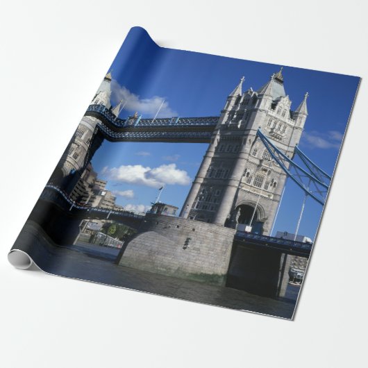 Tower Bridge in den 90er Jahren Geschenkpapier (Ungerollt)