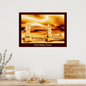 Tower Bridge in Gold Poster (Küche)